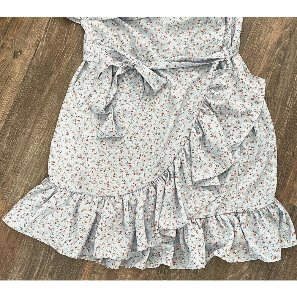 NWT Nasty Gal Women's Cold Shoulder floral ruffle dress Sz 10 Coquette Boho - Picture 5 of 10